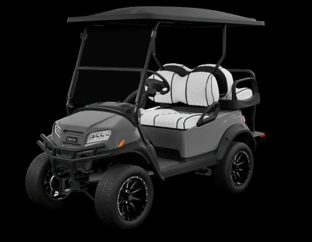 Matte Graphite with Premium White Double Diamond Stitched Seats
