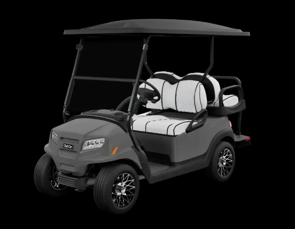 Matte Graphite with Premium White Double Diamond Stitched Seats