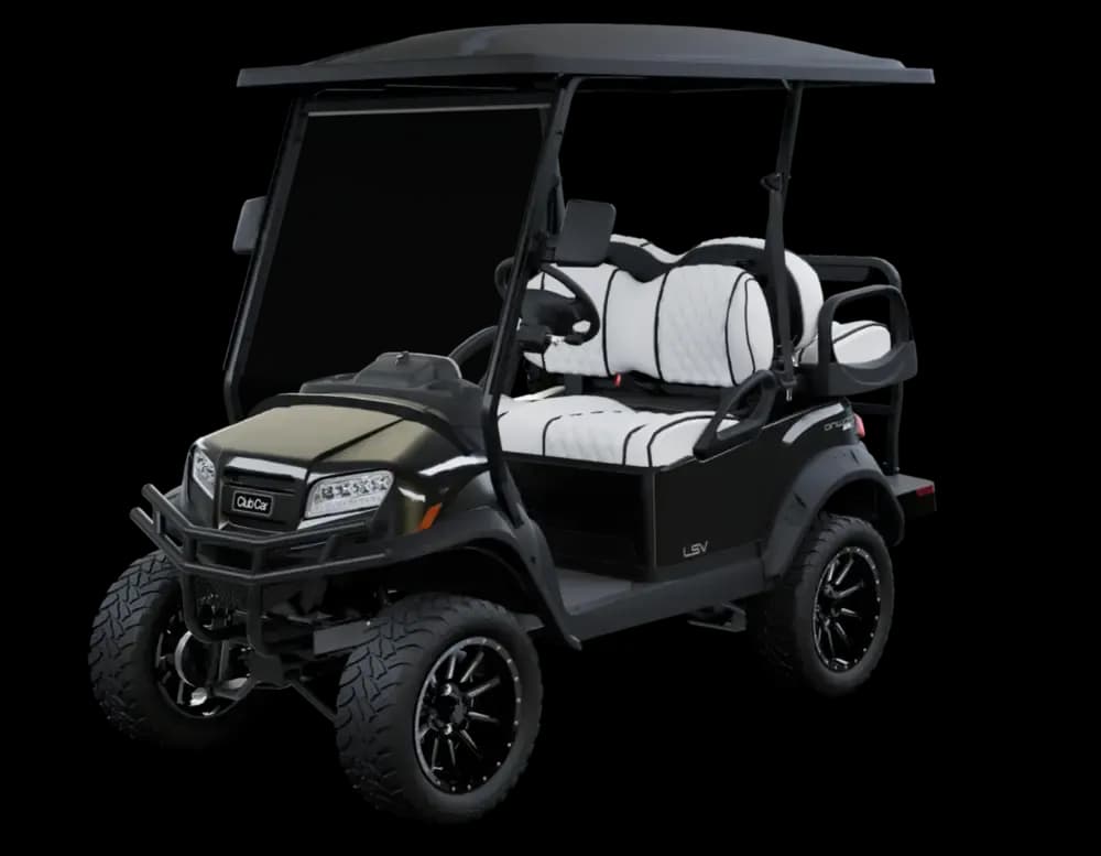 Metallic Black with Premium White Double Diamond Stitched Seats
